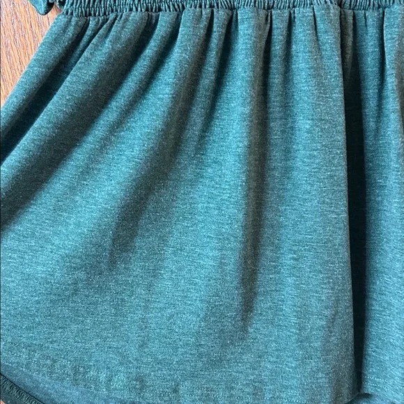 X-Large Green Smocked Babydoll Top - Picture 4 of 10